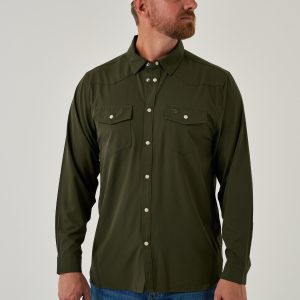 Long Sleeve - Performance Western Shirt - Mallard Green