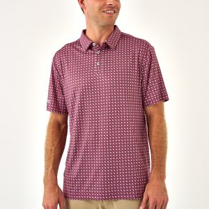 Performance Polo - Texas - Maroon & Grey