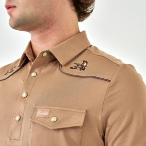 Pearl Snap Performance Polo - Mallards - Khaki