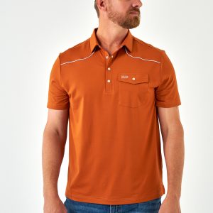 Pearl Snap Performance Polo - Orange