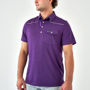 Pearl Snap Performance Polo - Purple
