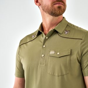 Pearl Snap Performance Polo - Whitetail Deer - Green
