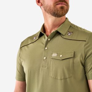 Pearl Snap Performance Polo - Whitetail Deer - Green