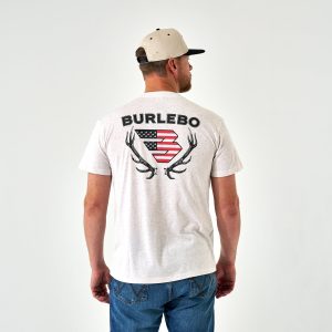Short Sleeve Tee - Elk Horn Logo - Oatmeal