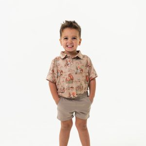 Youth Performance Polo - Cowboy Up Khaki