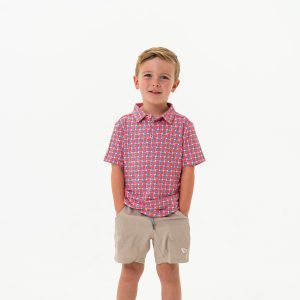Youth Performance Polo - American Flag Print