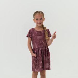 Youth Moxie Dress - Texas - Maroon & Grey