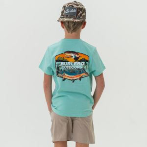 Youth Short Sleeve Tee - BURLEBO Outdoors Angler - Island Reef