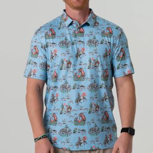 Performance Polo - Cowboy Up Blue