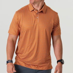 Performance Polo - Texas - Orange & White
