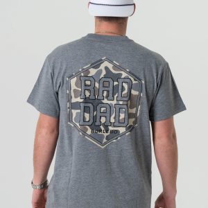 Short Sleeve Tee - Rad Dad Deer Camo - Dark Heather Grey