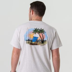 Short Sleeve Tee - Sunset Beach - Heather Oatmeal