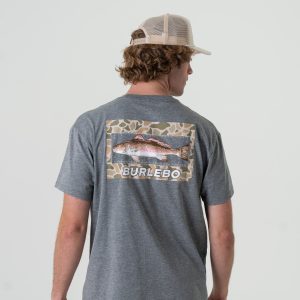 Short Sleeve Tee - Keeper Redfish - Dark Heather Grey