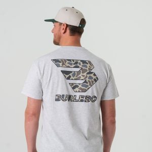 Short Sleeve Tee - Flying B Classic Deer Camo - Ash Grey