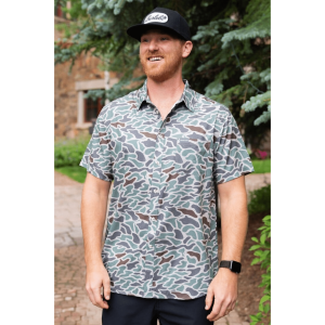 Performance Button Up - Retro Duck Camo