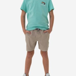 Youth Athletic Short - Heather Khaki - Venado Camo Liner