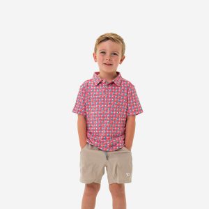 Youth Performance Polo - American Flag Print