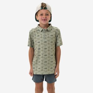 Youth Performance Polo - Flying Ducks Green