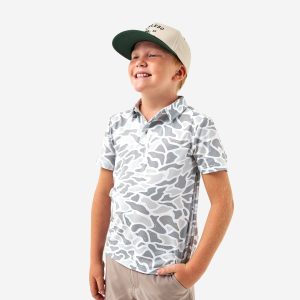 Youth Performance Polo - White Camo