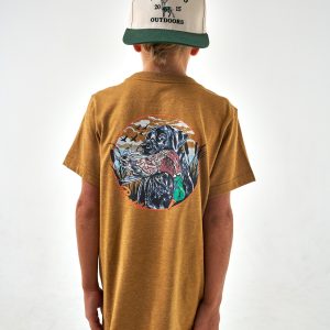 Youth Short Sleeve Tee - Duck And Dog - Light Brown
