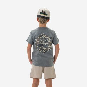 Youth Short Sleeve Tee - Rad Dude Deer Camo - Dark Heather Grey