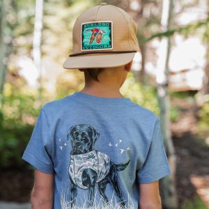 Youth Short Sleeve Tee - Field Companion - SS - Heather Blue Jean